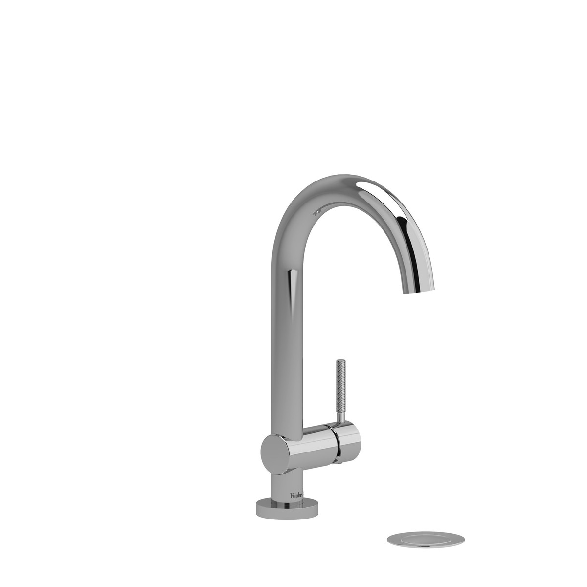 Robinet de salle de bain à poignée simple moletée Riu